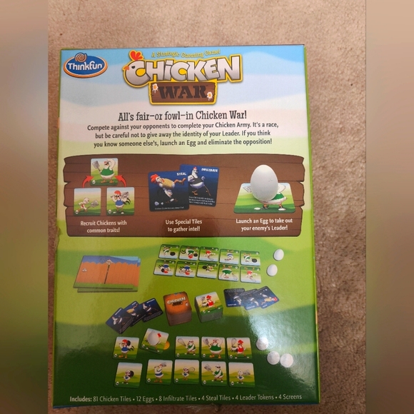 NWOT Chicken War board game - Picture 2 of 7